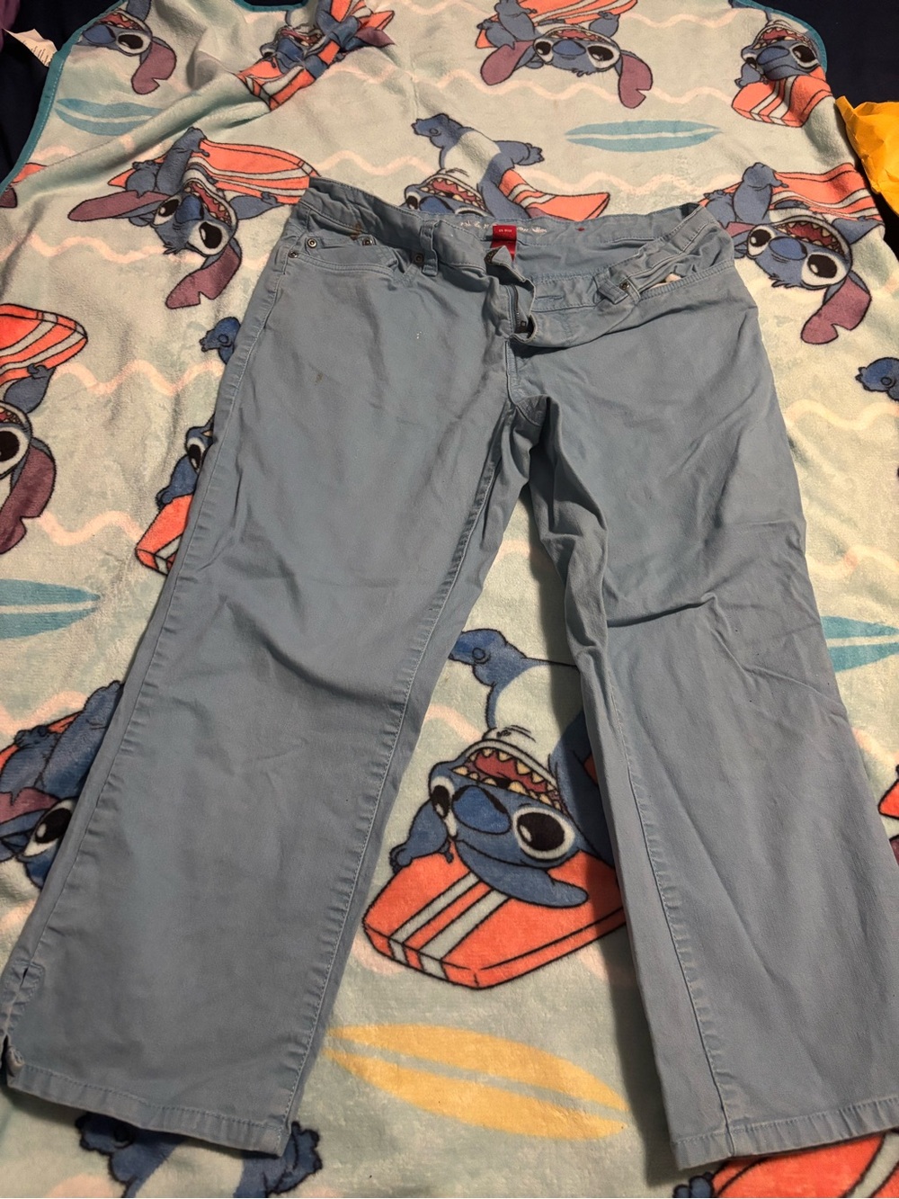 Light Blue Women's capri Jeans -